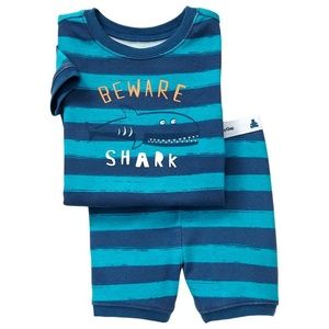 12-18 NWT Baby Gap Pajamas beware SHARK striped